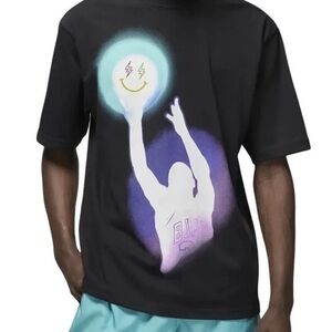 Men's Jordan x J Balvin Black Short Sleeve T-Shirt DR2962-010 Size M
